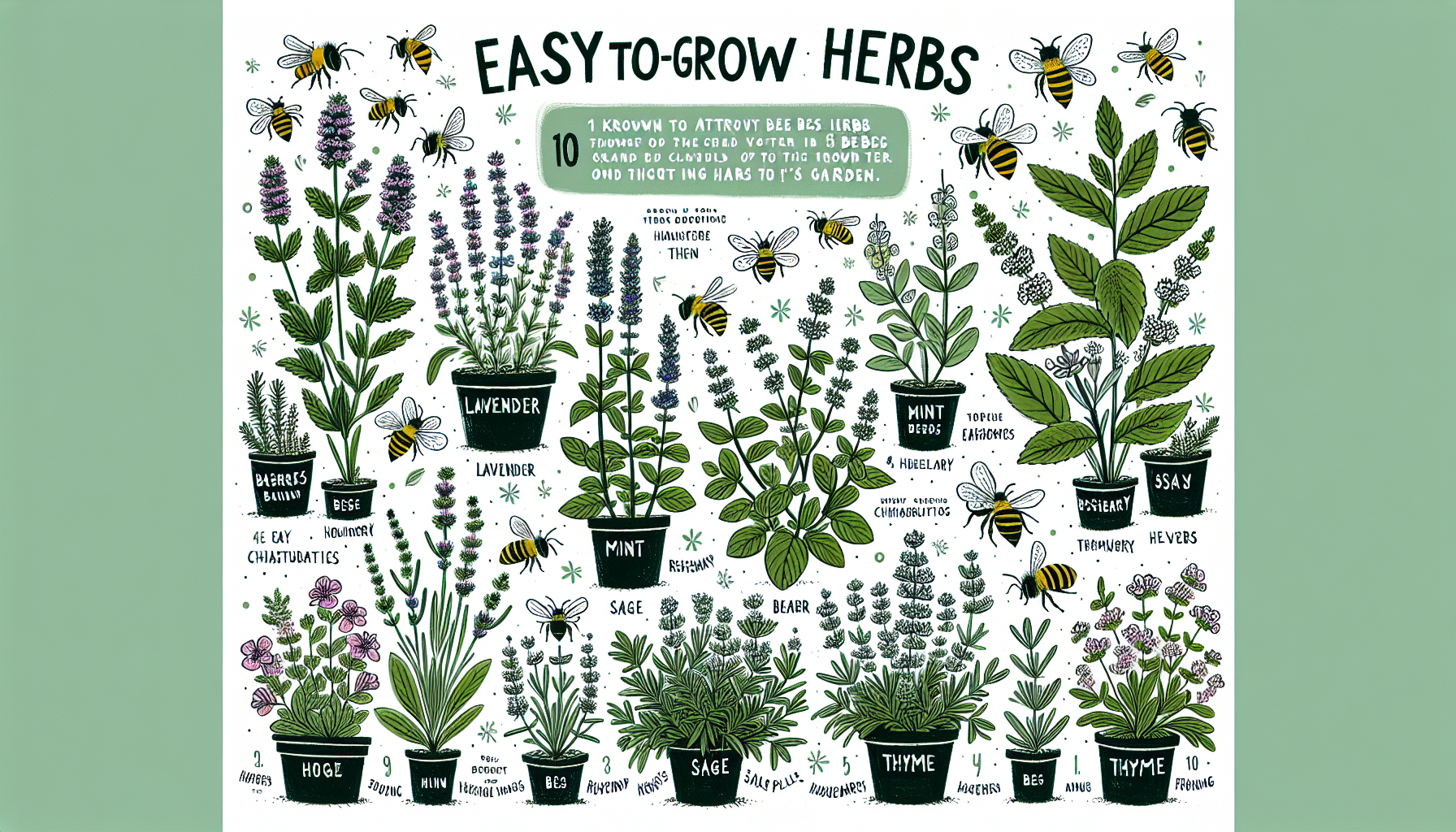 découvrez comment attirer les abeilles dans votre jardin en cultivant ces 10 herbes simples.